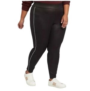 Lane Bryant Coated Rhinestone Bedazzled Trimmed Legging Pull-On Pants 22/24 *New